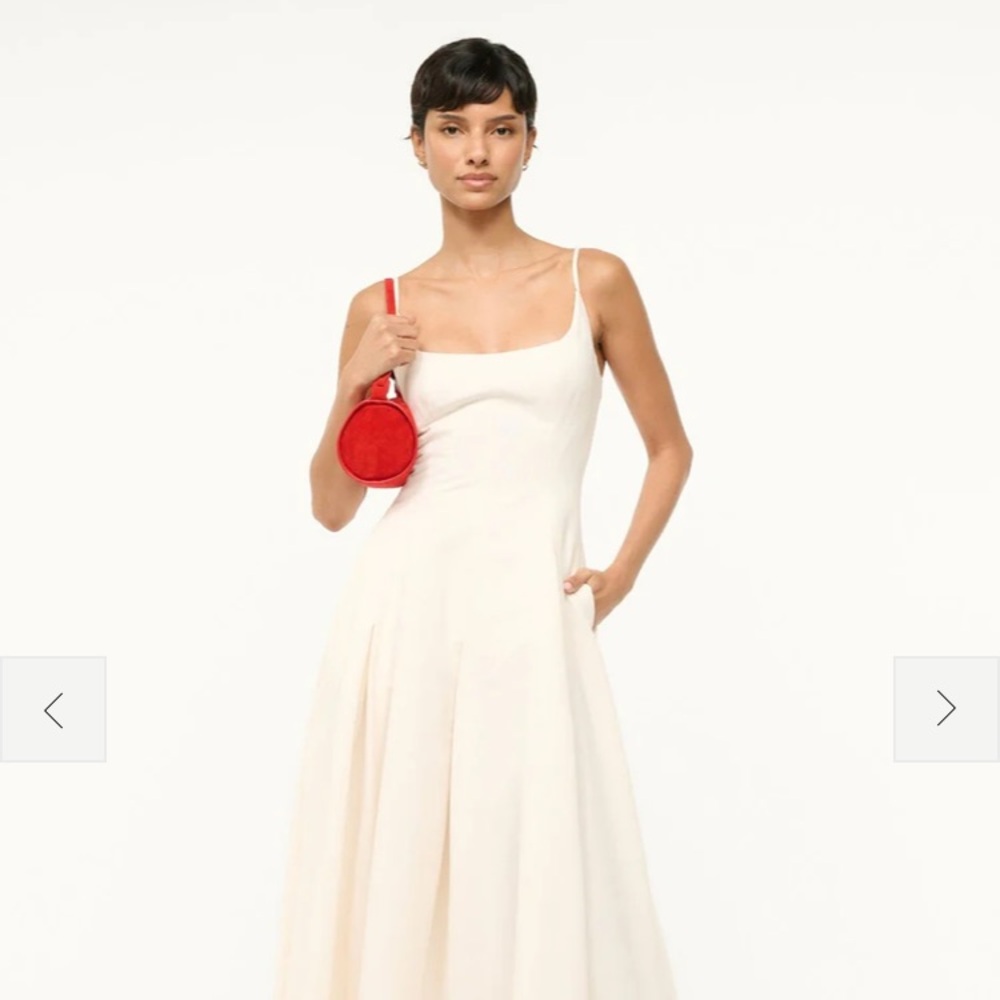 STAUD JOY MAXI DRESS IVORY